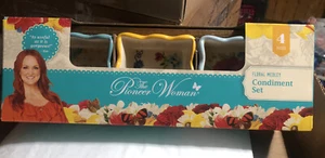 New Pioneer Woman Floral Medley 4-Piece Condiment Set - Picture 1 of 8