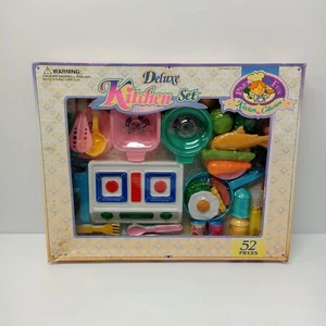 Vintage Deluxe Kitchen Set Party Fun Collection 52 Pieces Food Play Pretend Toys - Picture 1 of 13