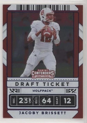 2020 Panini Contenders Draft Picks Draft Ticket Blue Foil Jacoby Brissett #44 - Image 1 of 2