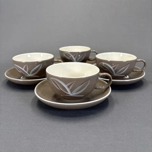 Winfield China Desert Dawn Flat Cup and Saucer Set of 4 California Pottery - Picture 1 of 11