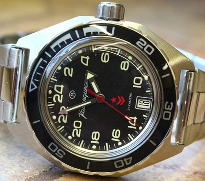 Vostok Komandirskie Diver Mechanical Automatic Winding Wrist Watch 650541 - Image 1 of 4