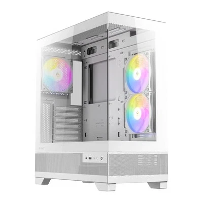ANTEC CX700 Mid Tower Gaming Case, White, 270 Full-View Tempered Glass, 3 x 120  - Image 1 of 4
