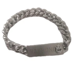 USN U.S. NAVY MILITARY ID Twin Lock Heavy Curb 925 Chain Men's BRACELET READ  - Picture 1 of 14