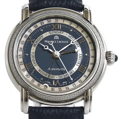 MAURICE LACROIX Masterpiece MP6327 Automatic Navy White Shell Dial Men's Watch - Imagem 1 de 4