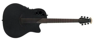 Ovation Pro Series Elite TX 2078TX‑5 Acoustic‑Electric Guitar Black Textured - Picture 1 of 3