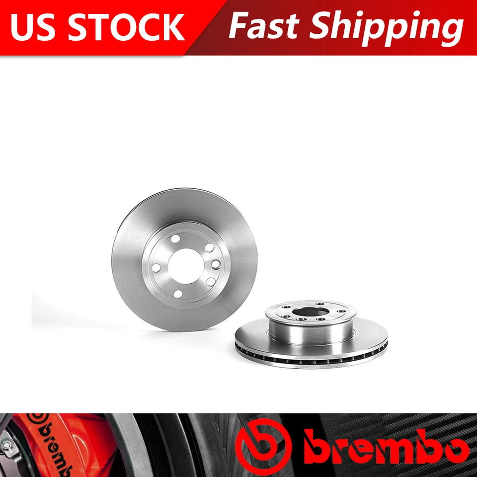 Compatível com rotores de freio dianteiro Volkswagen EuroVan 1995 - Brembo Premium OE equivalente - Imagem 1 de 4