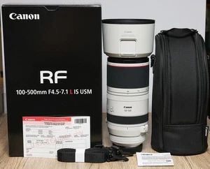 Canon RF 100-500mm f/4.5-7.1L IS USM Super-Telephoto Lens NIB Fast Free Shipping - Picture 1 of 4