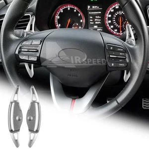 For Hyundai IONIQ KONA 2018-2020 Steering Wheel Paddle Shifter Extension Silver - Picture 1 of 10