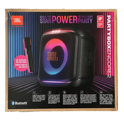 JBL Partybox Encore 2 kabelloser Bluetooth Partylautsprecher mit Mikrofon IPX4 - Bild 1 von 2