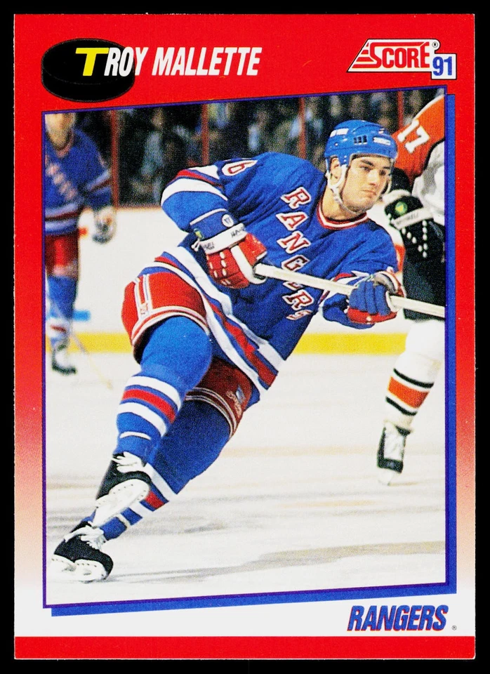 Troy Mallette, 1991-92 Score Canadian Bilengual, #178, New York Rangers, - Image 1 of 2