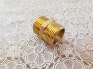 Brass Pipe Fitting Nipple 3/4" x 3/4" NPT Threaded Male Adapter Free Shipping - Picture 1 of 4