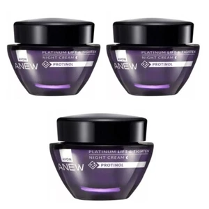 AVON ANEW PLATINUM Lifting Night Face Cream with Protinol 3x1.7fl.oz - Picture 1 of 2