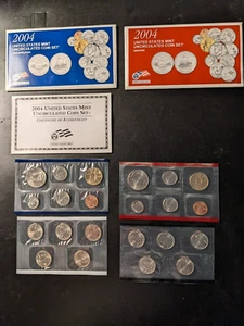 2004 U. S. Mint Uncirculated Coin Set - 22 BU 2004-P&D coins inc state quarters - Picture 1 of 15