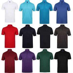 Mens Henbury Stretch Polo Shirt with Wicking Finish