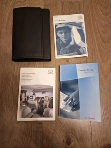 TOYOTA COROLLA VERSO OWNERS MANUAL HANDBOOK PACK & WALLET - Picture 1 of 8
