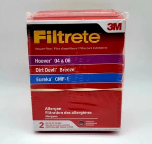 Paquete de 2 filtros de vacío 3M FILTRETE / CMF-1 Hoover / Dirt Devil / Eureka #64810A - Imagen 1 de 7