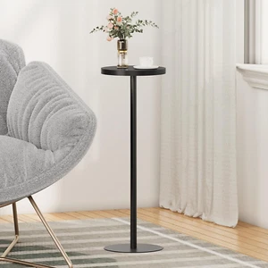 Tall round Side Table, Small End Table, beside Table, Drink Table, Pedestal Side - Picture 1 of 9