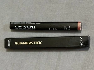 Avon Glimmerstick Blackest Black Eye Pencil & Lip Paint Mauve Cocktail Bundle - Picture 1 of 2