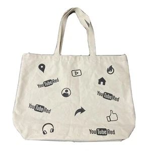 Original YouTube rot Canvas Beuteltasche Buchtasche Griff Baumwolle Tragegurte seltener Fund! - Bild 1 von 5