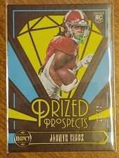 2022 Jahmyr Gibbs Panini legacy Prized Prospects Blue Sp#'d 28/50, Card #PP-7.