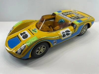 VINTAGE JOUSTRA METAL RACE CAR #19 - MADE IN FRANCE - MICHELIN, BARDAHL, MARCHAL - Image 1 of 4