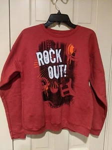 Rock Out! Hanes EcoSmart Soft Sweatshirt, Youth Size XXL, Red, NWOT - Picture 1 of 8