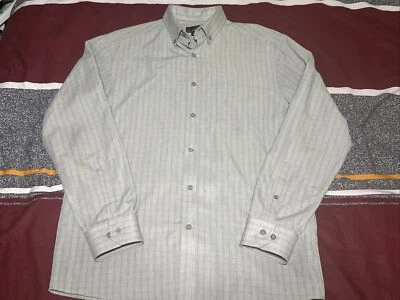 Arnold Palmer 纽扣衬衫男式中号 15.5 灰色 — 第 1/4 张图片