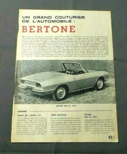 PUB PUBLICITE ANCIENNE ADVERT CLIPPING 060519 / FORD MUSTANG FIAT 850 SPYDER  - Imagen 1 de 2