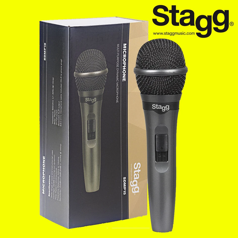 Stagg SDMP15 High Quality Wired Dynamic DJ Microphone for Live Performance - Image 1 of 1