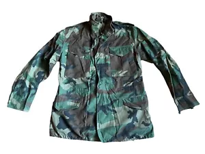 Vintage Military Woodland Camo M-65 Field Jacket Coat Cold Weather Small Short - Bild 1 von 4