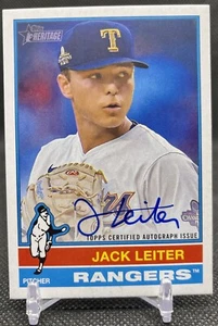 2025 Topps Heritage JACK LEITER Real One Autograph! - Texas Rangers (AU) - Picture 1 of 2