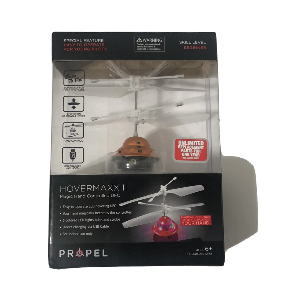 Propel Hovermaxx II Magic Hand Controlled UFO 6 Colored LED Indoor - open box - Image 1 of 4