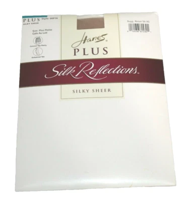 Pantimedias Hanes Plus Silk Reflections bronceadas café Au Lait Petite sedosas transparentes 00P16 Foto 1 de 3