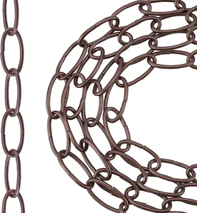 3.28 Feet Iron Pendant Light Fixture Chain, Dark Brown Chandelier Chain, Unwelde - Picture 1 of 7