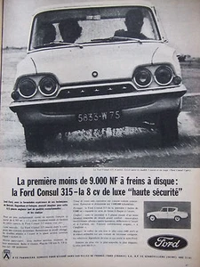 PUBLICITÉ DE PRESSE 1961 FORD CONSUL 315 LA 8 CV DE LUXE - ADVERTISING - Bild 1 von 1