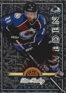 1997-98 Leaf International Colorado Avalanche Hockey Card #3 Peter Forsberg