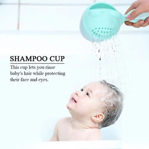 Baby Shampoo Cup Cute Kid Wash Hair Bathing Flusher Protection Eye(Green) - Picture 1 of 12