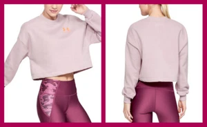 Under Armour ~ Rival Fleece Cropped Sweatshirt Women's Size Large $40 NWT - Picture 1 of 3