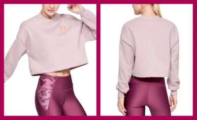 Under Armour ~ Rival Fleece Cropped Sweatshirt Women's Size Large $40 NWT - Image 1 of 3