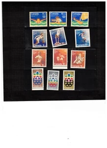 CANADA set of 12 semis to help fund 1976 OLYMPICS MNH #B1-to- B12 Lot 407 - Foto 1 di 1