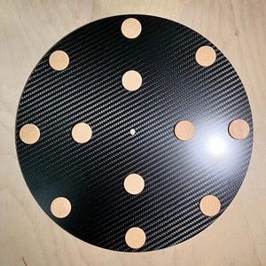 turntable mat wood+carbon fiber for Garrard 301 401 Micro Seiki - Picture 1 of 3