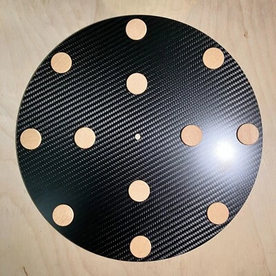 turntable mat  wood+carbon fiber for Garrard 301 401 Micro Seiki - Image 1 of 3