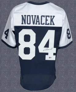 JAY NOVACEK AUTOGRAPHED CUSTOM DALLAS COWBOYS THANKSGIVING JERSEY COA BECKETT - Picture 1 of 3