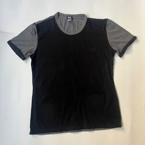 Dolce & Gabbana Black Logo Cotton Black Gray Crew Neck Tee Men's T-shirt Size S - Picture 1 of 12