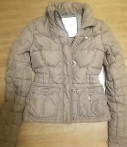 ambercrombie & Fitch Dark Size XL Green Slim Down Hooded w/Belt Winter Coat - Picture 1 of 5