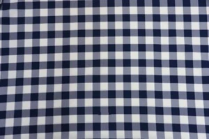 Poly poplin checkers navy 100% Polyester picnic fabric 60"wide sold by the yard - Picture 1 of 1