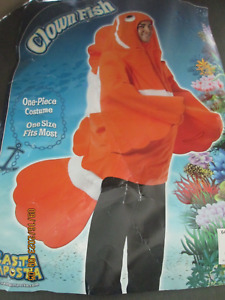 Adult "Clown Fish" Halloween Costume By Rasta Imposta. One Size Fits Most.