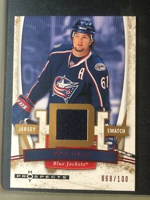 2007-08 Hot Prospects RICK NASH 81 Game Used Jersey/100 Columbus Blue Jackets 🏒 - Image 1 of 2