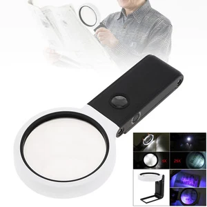 Lupa con Luz y Soporte, 5X 25X Lupa Plegable Iluminada 8 LED - Imagen 1 de 12