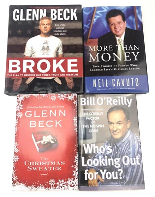 Bundle Lot of 4 Hardcover Books Bill O'Reilly Glenn Beck Neil Cavuto Fox News - Image 1 of 4